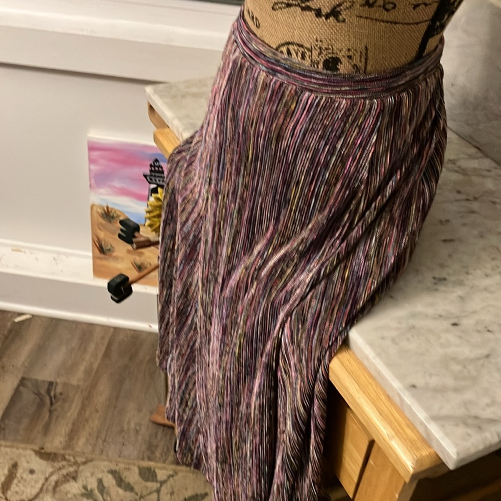 Maeve Purple Midi A-Line Skirt for Cocktail Or Fun! From Anthropologie! Large! - Picture 3 of 10